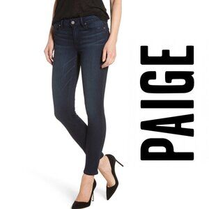PAIGE Verdugo Ankle Skinny Jeans Womens 27 Kaiya Dark Wash $209 Designer Stretch